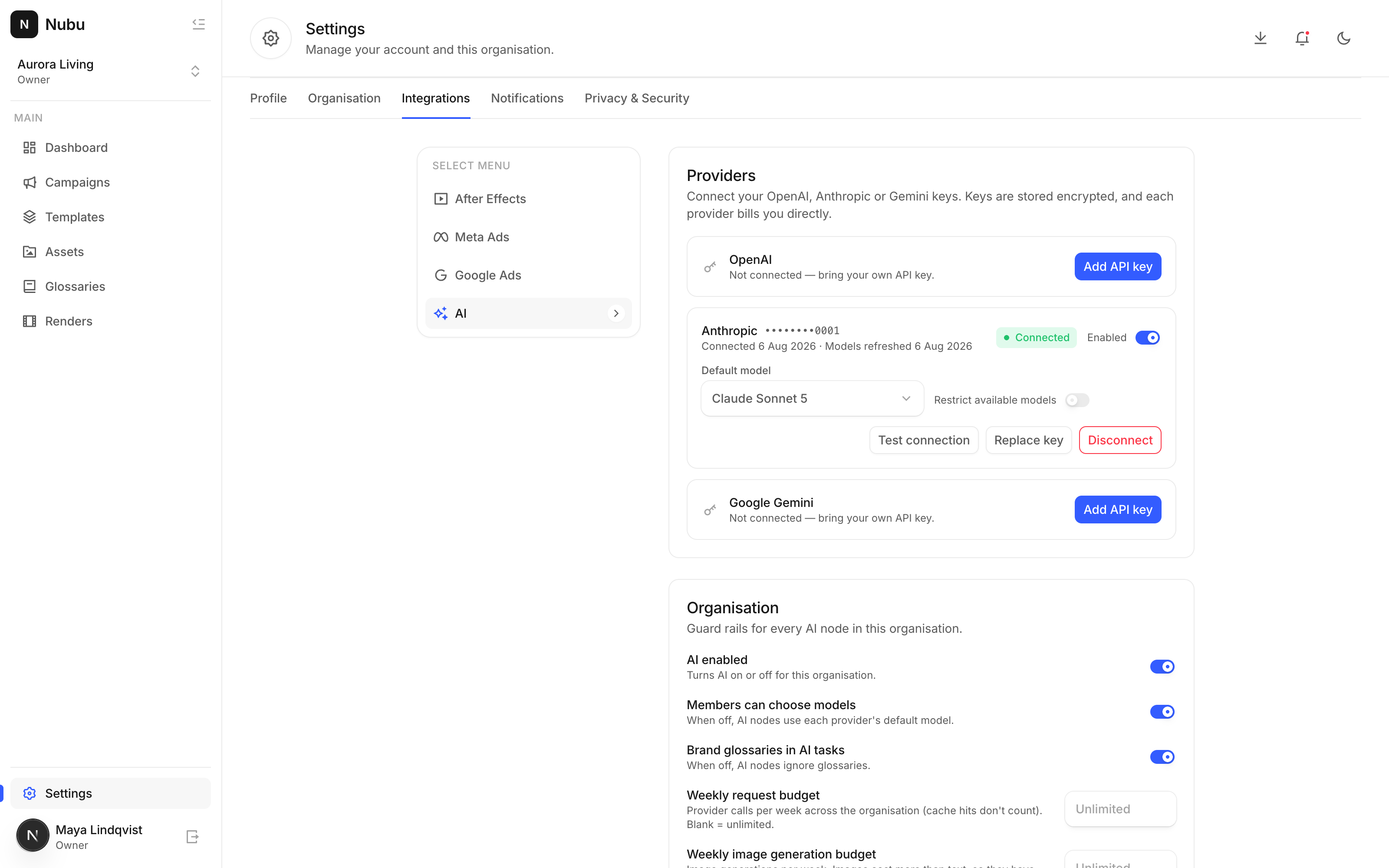 Bring your own AI keys: no credits, no markup